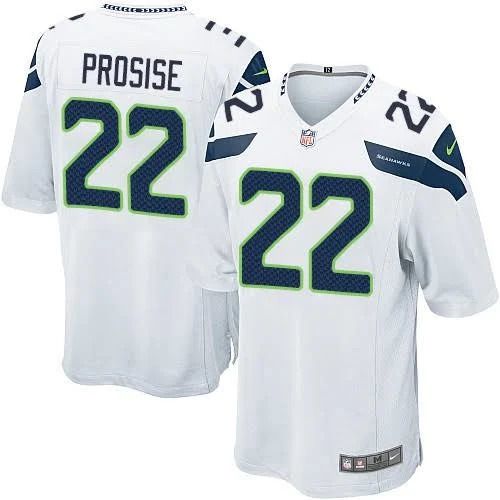 Men Seattle Seahawks 22 C.J Prosise Nike White Game NFL Jersey